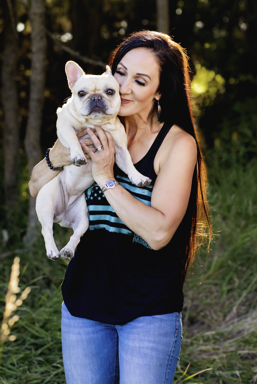 Women's Teal Sparkle Flag Tank — Winchester Deadly Passion